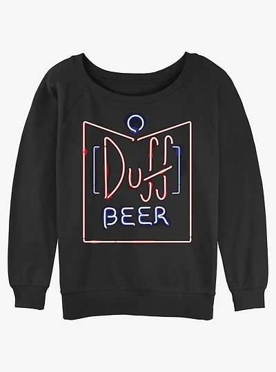 The Simpsons Duff Beer Womens Slouchy Sweatshirt
