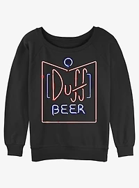 The Simpsons Duff Beer Womens Slouchy Sweatshirt