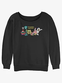 SpongeBob SquarePants Group Womens Slouchy Sweatshirt