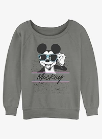 Disney Mickey Mouse 90s Cool Womens Slouchy Sweatshirt