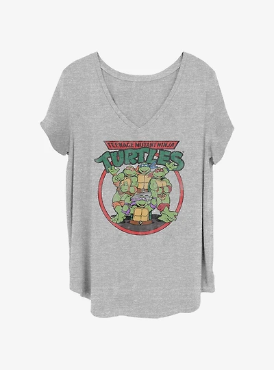 Teenage Mutant Ninja Turtles Group Shot Girls T-Shirt Plus Size