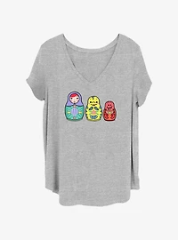Disney The Little Mermaid Matryoshka Mermaid Girls T-Shirt Plus Size