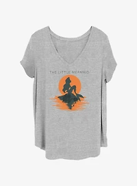 Disney The Little Mermaid Minimal Mermaid Girls T-Shirt Plus Size