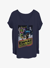 Star Wars Empire Strikes Back Poster Girls T-Shirt Plus Size