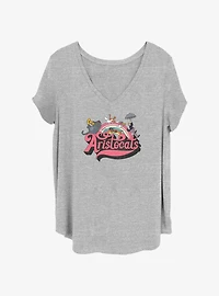 Disney The AristoCats Rainbow Cats Girls T-Shirt Plus Size