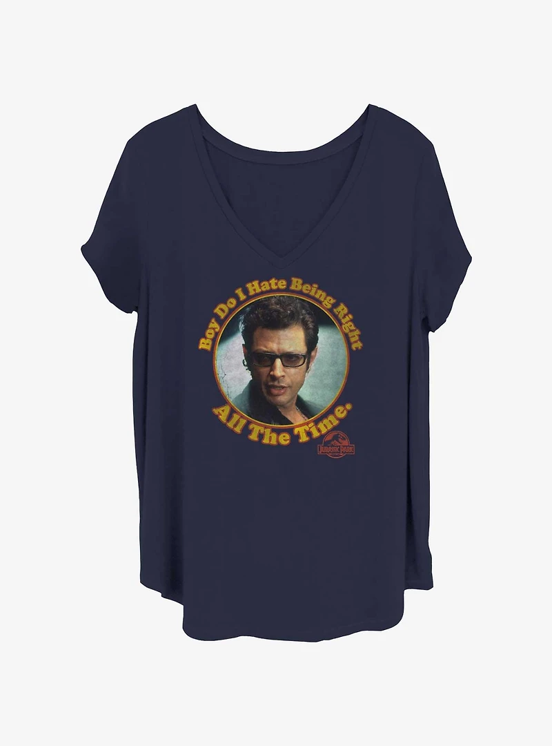 Jurassic Park Dr. Ian Malcolm Right All The Time Girls T-Shirt Plus Size