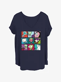 Invader ZIM Zim Boxes Girls T-Shirt Plus Size