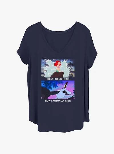 Disney The Little Mermaid Singing Meme Girls T-Shirt Plus Size