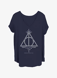 Harry Potter Deathly Hallows Line Symbol Girls T-Shirt Plus Size