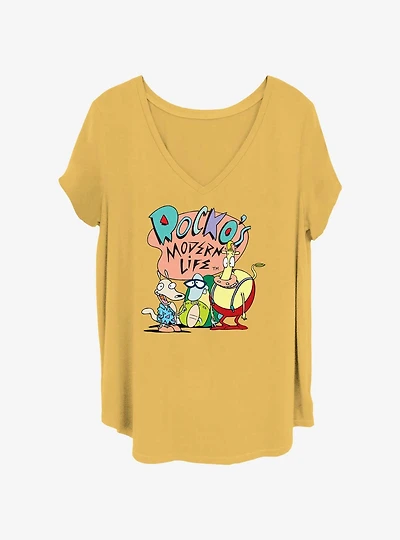Rocko's Modern Life Group Lineup Girls T-Shirt Plus Size