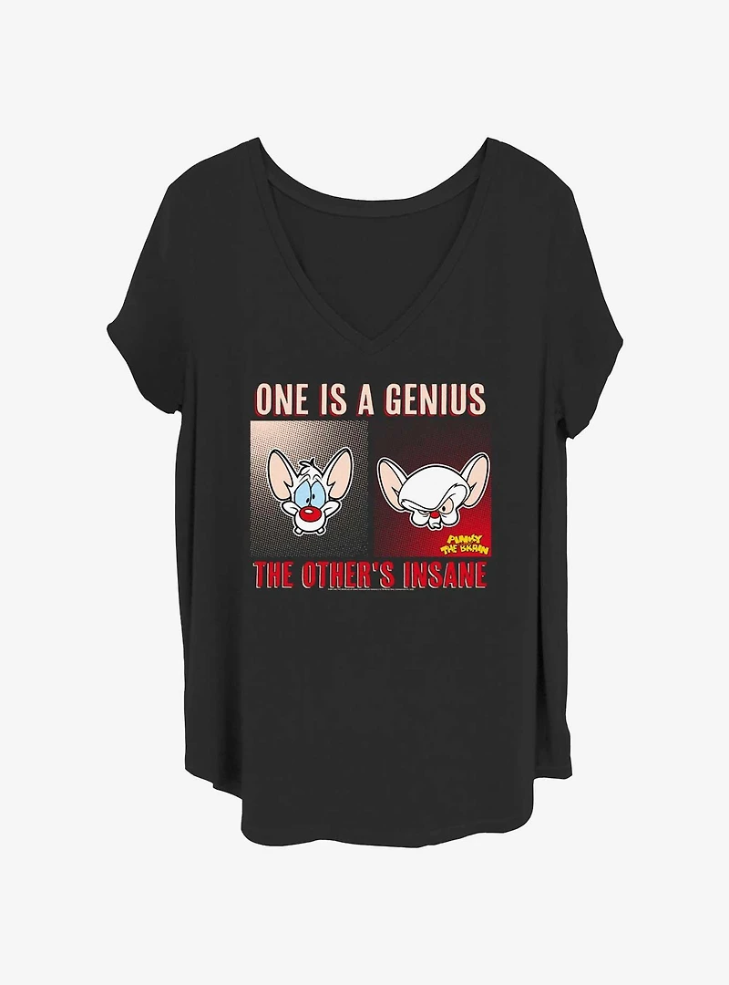 Pinky and the Brain Genius And Insane Girls T-Shirt Plus Size