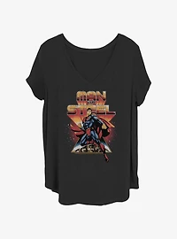 DC Superman Man Of Steel Girls T-Shirt Plus Size