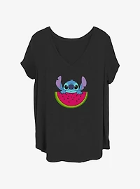 Disney Lilo & Stitch Stitch Watermelon Girls T-Shirt Plus Size