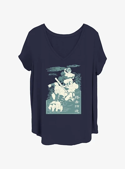 Avatar: The Last Airbender Earth Stances Girls T-Shirt Plus Size