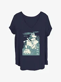 Avatar: The Last Airbender Earth Stances Girls T-Shirt Plus Size