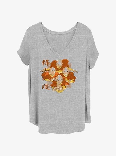 Avatar: The Last Airbender Four Aangs Girls T-Shirt Plus Size