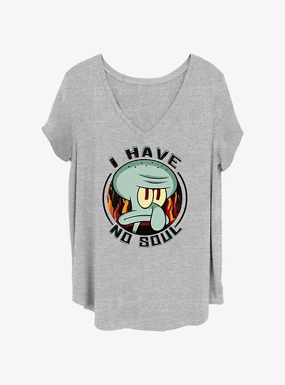Spongebob Squarepants Squidward I Have No Soul Girls T-Shirt Plus Size
