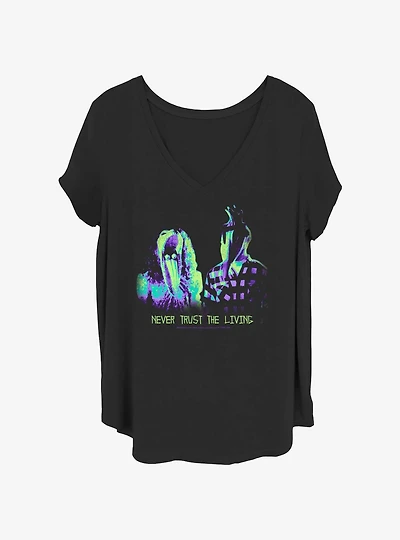 Beetlejuice Never Trust The Living Girls T-Shirt Plus Size
