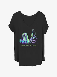 Beetlejuice Never Trust The Living Girls T-Shirt Plus Size