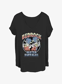 The Flintstones Bedrock Water Buffalos Girls T-Shirt Plus Size