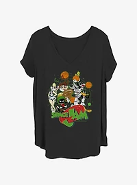 Space Jam Characters In Space Girls T-Shirt Plus Size