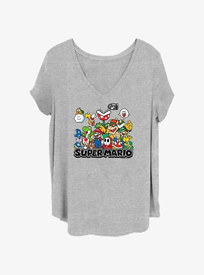 Nintendo Kingdom Kids Girls T-Shirt Plus Size