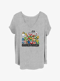 Nintendo Kingdom Kids Girls T-Shirt Plus Size