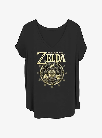 Nintendo Zelda Circle Badge Girls T-Shirt Plus Size