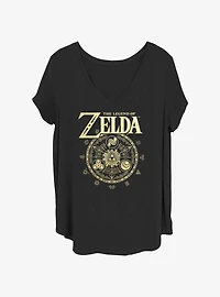 Nintendo Zelda Circle Badge Girls T-Shirt Plus Size