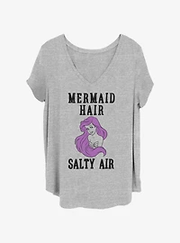 Disney The Little Mermaid Mermaid Hair Salty Air Girls T-Shirt Plus Size