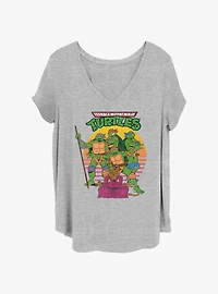 Teenage Mutant Ninja Turtles The Team Girls T-Shirt Plus Size