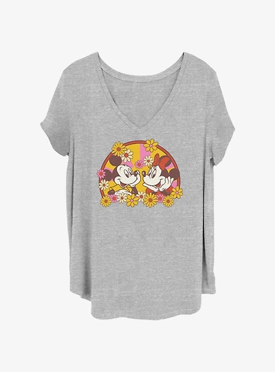 Disney Mickey Mouse & Minnie Mouse Love Bloom Girls T-Shirt Plus Size