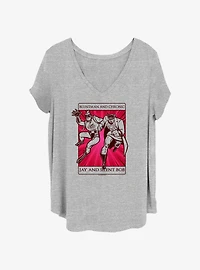Jay and Silent Bob Tarot Card Girls T-Shirt Plus Size
