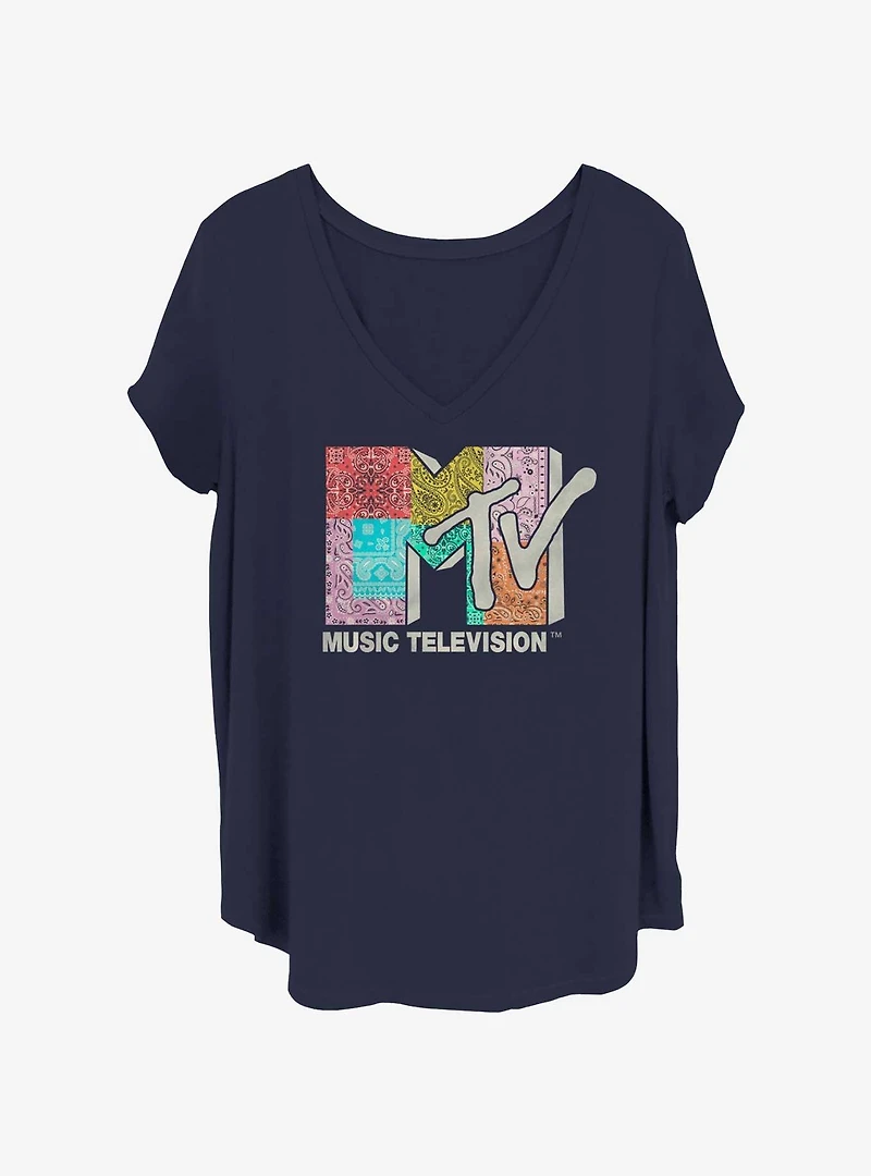 MTV Bandanas Logo Girls T-Shirt Plus Size