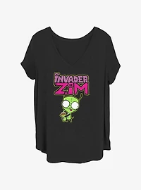 Invader ZIM Gir Logo Girls T-Shirt Plus Size