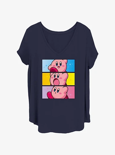 Kirby Panel Stack Girls T-Shirt Plus Size