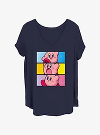 Kirby Panel Stack Girls T-Shirt Plus Size