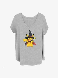 Pokemon Pikachu Witch's Hat Girls T-Shirt Plus Size