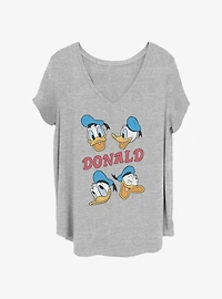 Disney Donald Duck Four Donalds Girls T-Shirt Plus Size