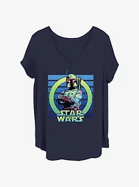 Star Wars Boba Arms Crossed Girls T-Shirt Plus Size