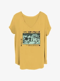 Star Wars Anime Luke Panel Girls T-Shirt Plus Size