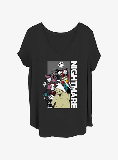 Disney The Nightmare Before Christmas Team Stacked Girls T-Shirt Plus Size