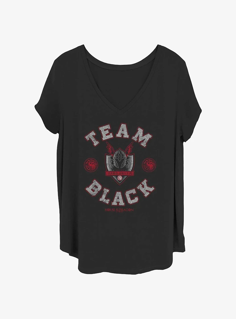 House of the Dragon Team Black Girls T-Shirt Plus Size