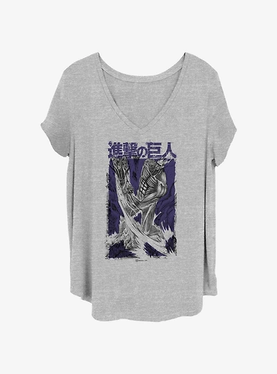 Attack on Titan Overlay Colossus Girls T-Shirt Plus Size