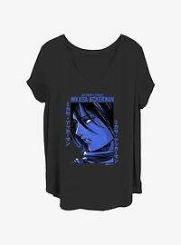 Attack on Titan Mikasa Textbox Girls T-Shirt Plus Size