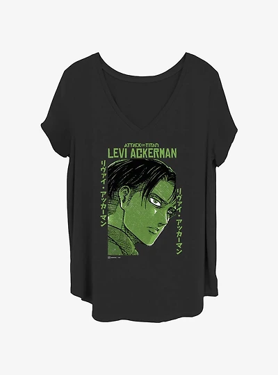 Attack on Titan Levi Textbox Girls T-Shirt Plus Size