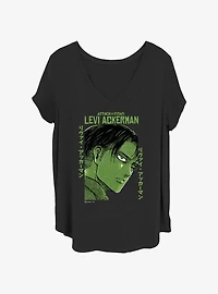 Attack on Titan Levi Textbox Girls T-Shirt Plus Size