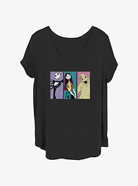 The Nightmare Before Christmas Jack, Sally & Oogie Boxes Girls T-Shirt Plus Size