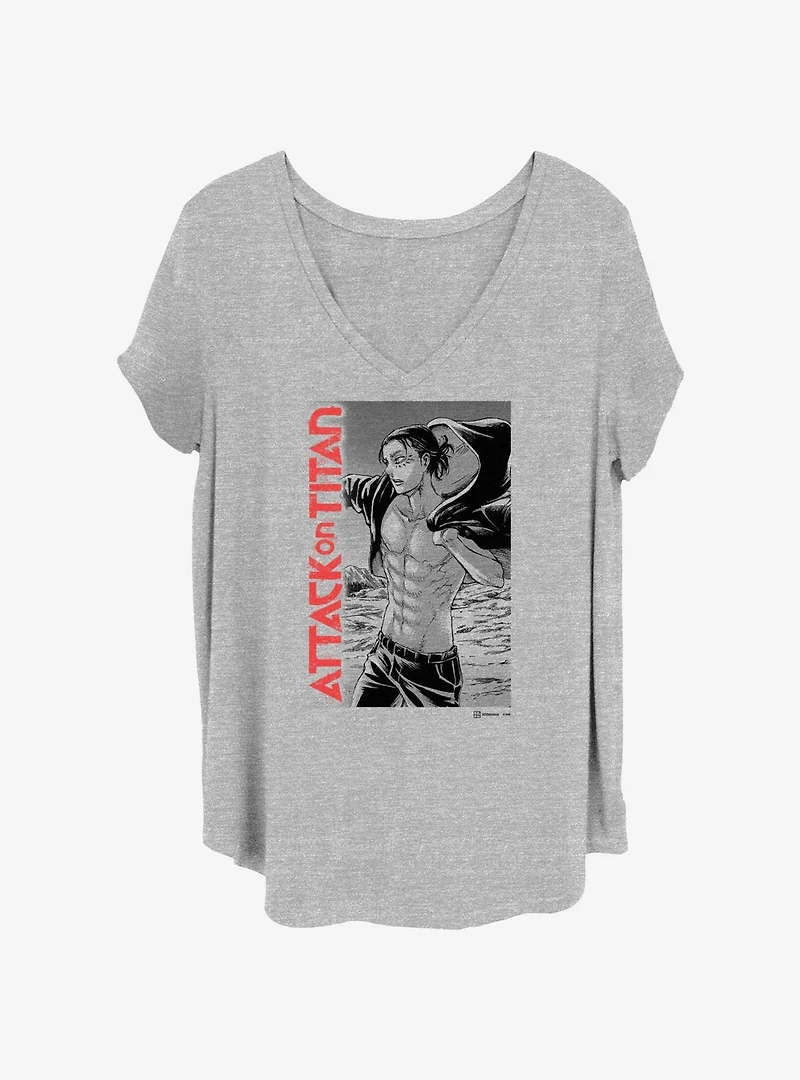 Attack on Titan Eren Manga Girls T-Shirt Plus Size