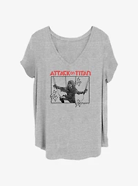 Attack on Titan Armin Manga Girls T-Shirt Plus Size